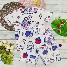 Bộ thun lạnh họa tiết bé gái
