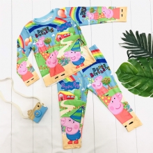 Bộ thun lạnh tay dài Peppa cho bé gái