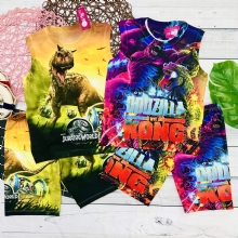 Bộ thun lạnh in hình Godzilla | Bộ thun lạnh sát nách