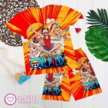 Bộ thun lạnh Luffy - One Piece cho bé trai