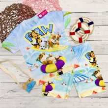 Bộ thun lạnh Chó Cứu Hộ cho bé
