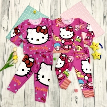 Bộ tay dài Kitty Hồng