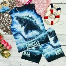 Bộ thun lạnh in hình Godzilla | Bộ thun lạnh sát nách