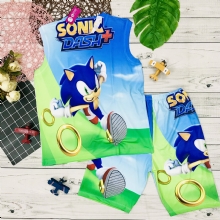 Bộ thun lạnh Sonic| Bộ sát nách bé trai