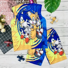 Bộ thun lạnh Sonic| Bộ sát nách bé trai