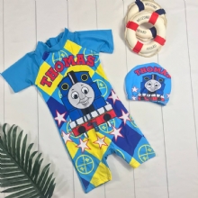 Đồ bơi bé trai in hình xe lửa dễ thương