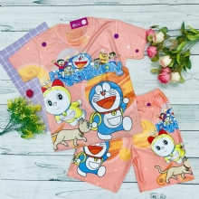 Bộ thun ngắn Doremon Hồng