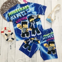 Bộ thun lạnh Minecraft bé trai