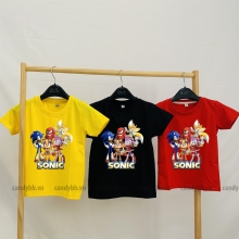 Áo thun màu in hình Sonic siêu đẹp