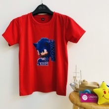 Áo thun màu Sonic cho bé trai